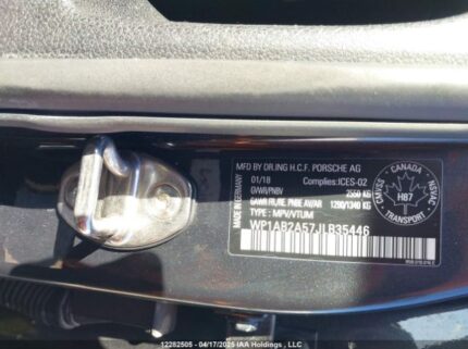 WP1AB2A57JLB35446 2018 PORSCHE