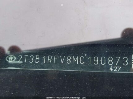 2T3B1RFV8MC190873 2021 TOYOTA