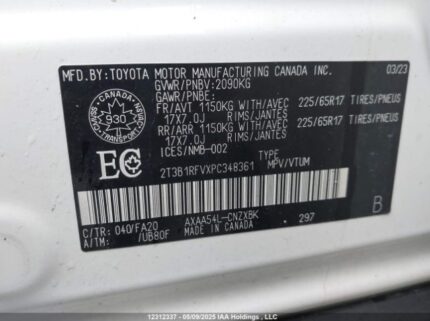 2T3B1RFVXPC348361 2023 TOYOTA