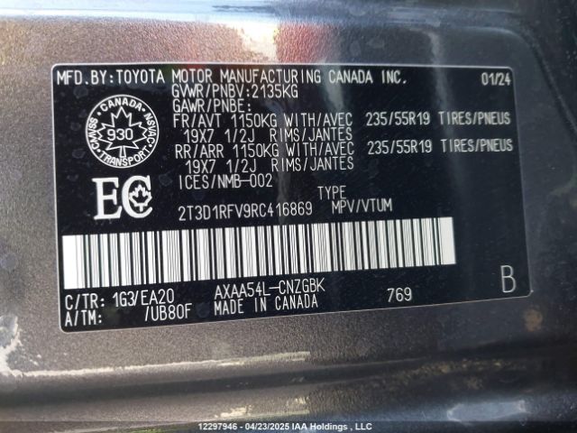 2T3D1RFV9RC416869 2024 TOYOTA