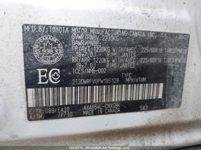 2T3DWRFV0PW185129 2023 TOYOTA