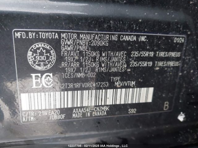 2T3R1RFV0RC417253 2024 TOYOTA