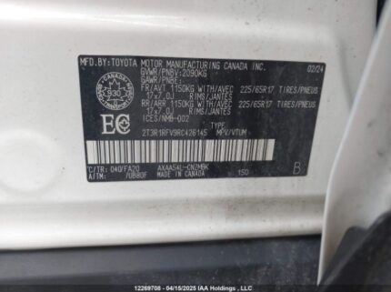 2T3R1RFV9RC426145 2024 TOYOTA