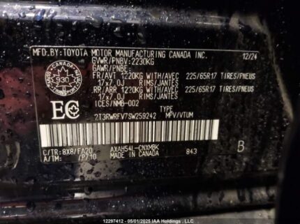 2T3RWRFV7SW259242 2025 TOYOTA