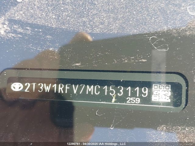 2T3W1RFV7MC153119 2021 TOYOTA