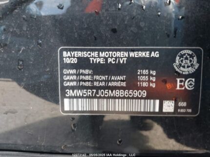 3MW5R7J05M8B65909 2021 BMW