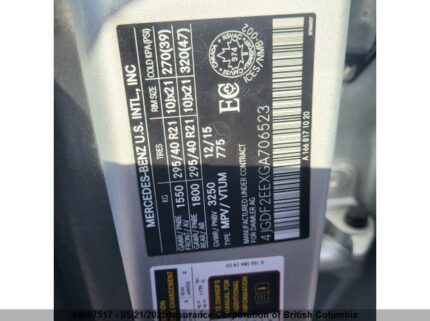 4JGDF2EEXGA706523 2016 MERCEDES-BENZ