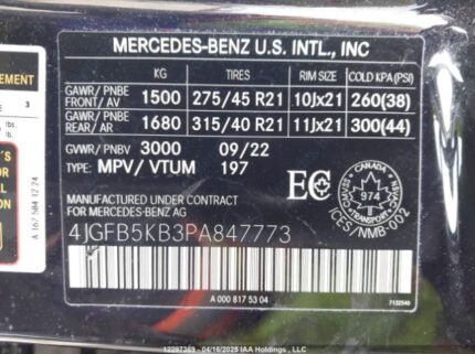 4JGFB5KB3PA847773 2023 MERCEDES-BENZ