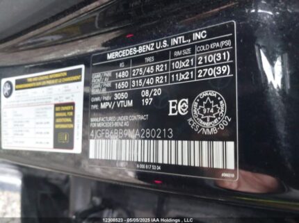 4JGFB6BB9MA280213 2021 MERCEDES-BENZ