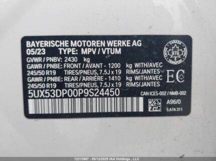 5UX53DP00P9S24450 2023 BMW
