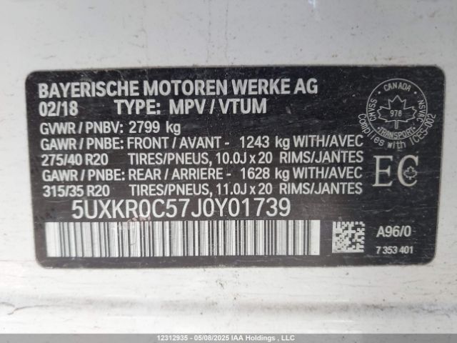 5UXKR0C57J0Y01739 2018 BMW