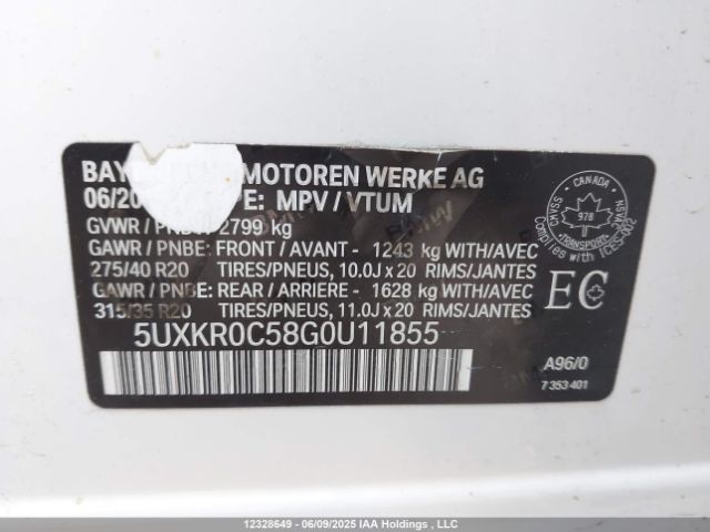 5UXKR0C58G0U11855 2016 BMW