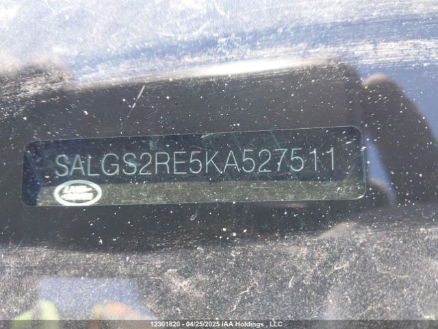 SALGS2RE5KA527511 2019 LAND ROVER