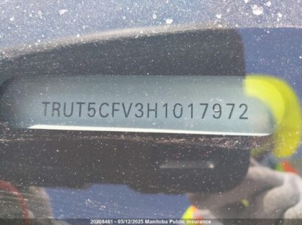 TRUT5CFV3H1017972 2017 AUDI
