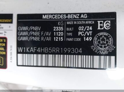 W1KAF4HB5RR199304 2024 MERCEDES-BENZ