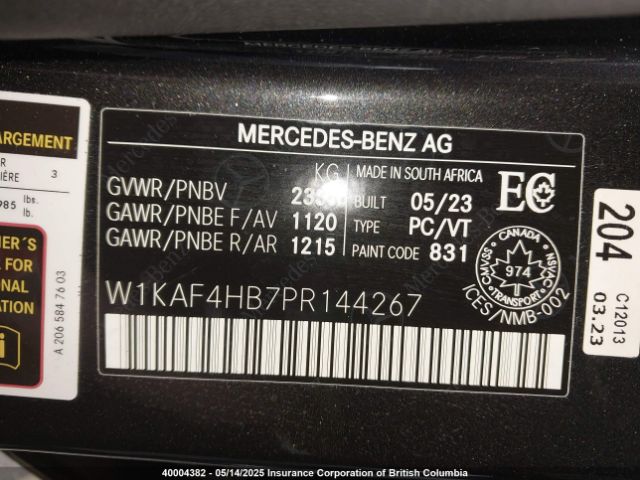 W1KAF4HB7PR144267 2023 MERCEDES-BENZ