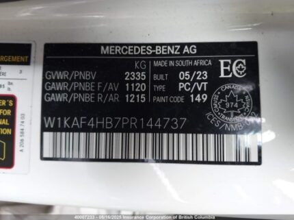 W1KAF4HB7PR144737 2023 MERCEDES-BENZ