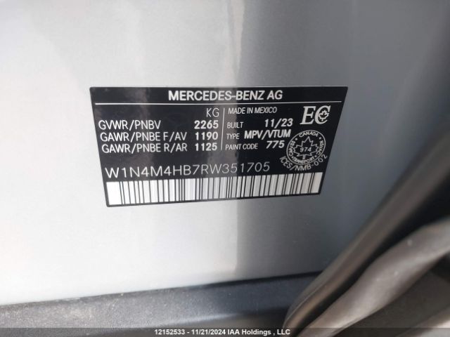 W1N4M4HB7RW351705 2024 MERCEDES-BENZ