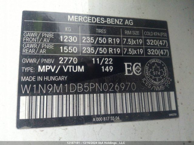 W1N9M1DB5PN026970 2023 MERCEDES-BENZ