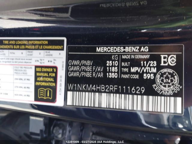 W1NKM4HB2RF111629 2024 MERCEDES-BENZ