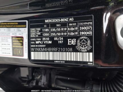 W1NKM4HB9RF210108 2024 MERCEDES-BENZ