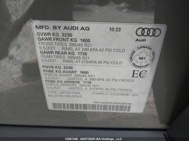 WA14ABGE9RB038446 2024 AUDI