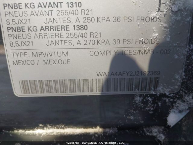 WA1A4AFY2J2192369 2018 AUDI