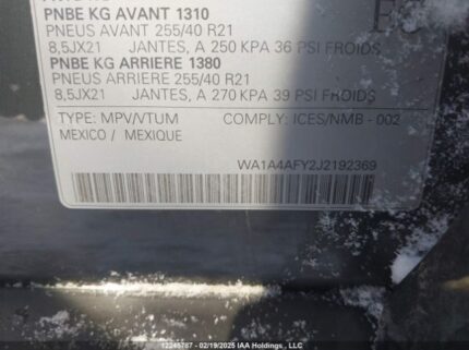 WA1A4AFY2J2192369 2018 AUDI