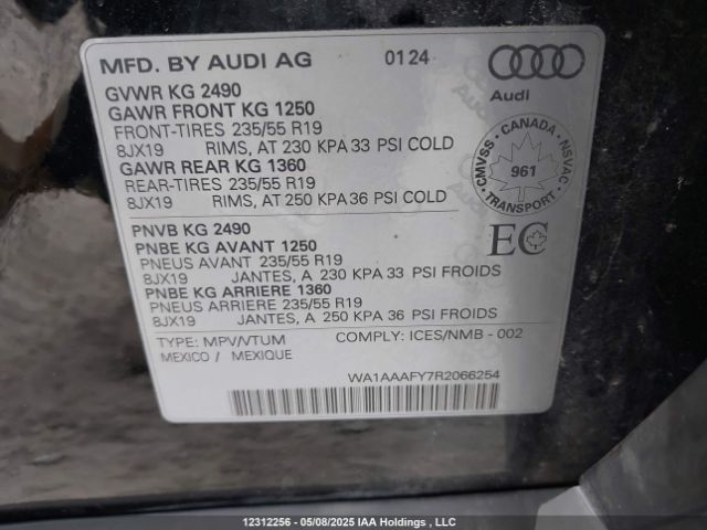 WA1AAAFY7R2066254 2024 AUDI