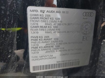 WA1AECF38P1024019 2023 AUDI