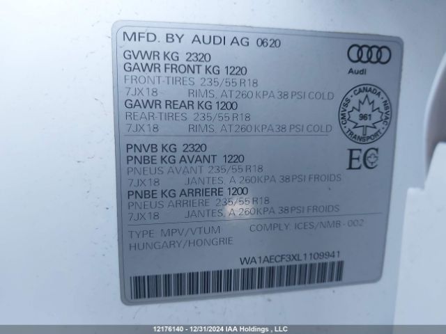 WA1AECF3XL1109941 2020 AUDI