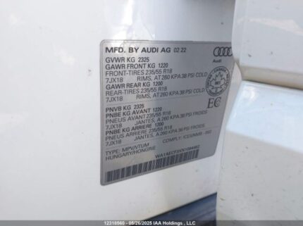 WA1AECF3XN1084452 2022 AUDI