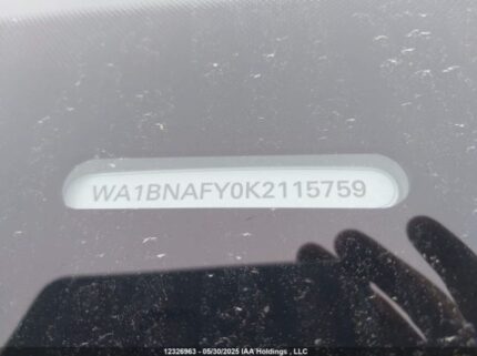 WA1BNAFY0K2115759 2019 AUDI