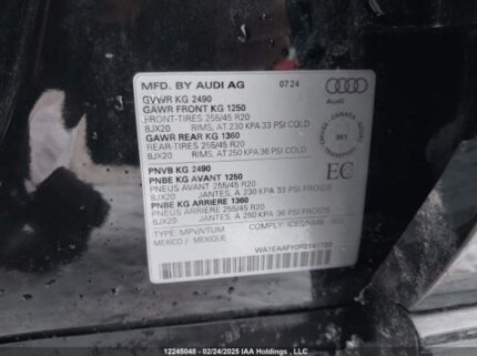 WA1EAAFY0R2141720 2024 AUDI