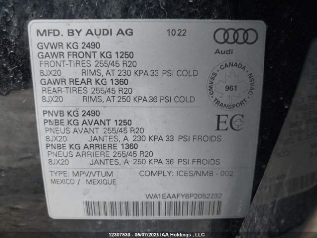 WA1EAAFY6P2052232 2023 AUDI