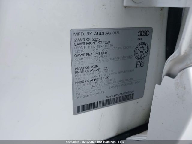 WA1EECF32M1098926 2021 AUDI