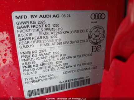 WA1EECF35R1169197 2024 AUDI