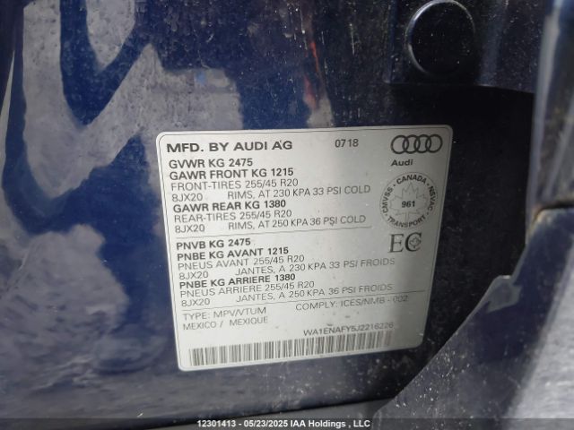 WA1ENAFY5J2216226 2018 AUDI