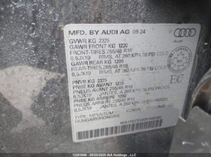 WA1FECF3XR1165960 2024 AUDI