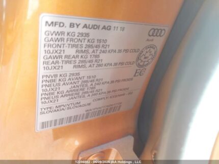 WA1FVAF17KD017726 2019 AUDI