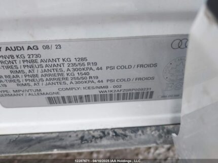 WA1K2AFZ0RP009231 2024 AUDI