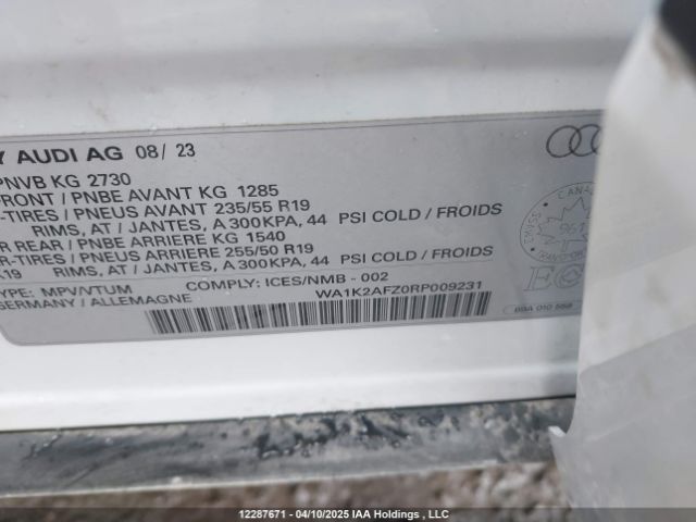 WA1K2AFZ0RP009231 2024 AUDI