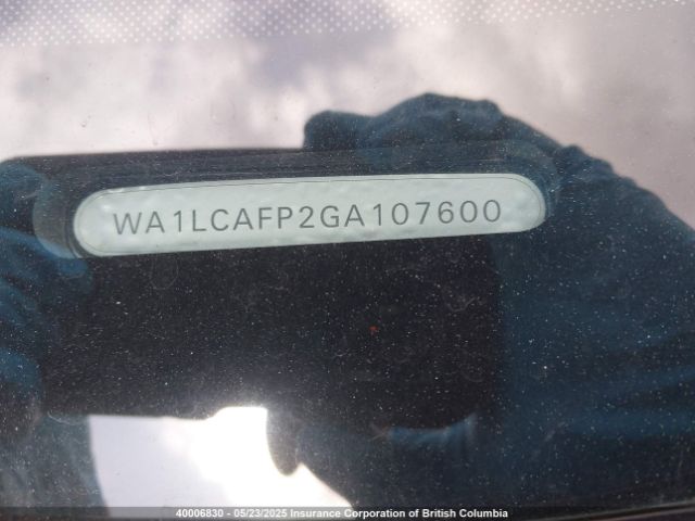 WA1LCAFP2GA107600 2016 AUDI