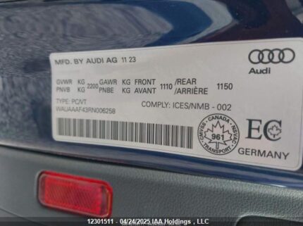 WAUAAAF43RN006258 2024 AUDI