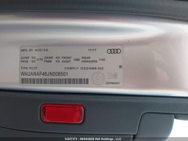 WAUANAF46JN008501 2018 AUDI