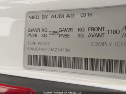 WAUC4AF47JA234730 2018 AUDI