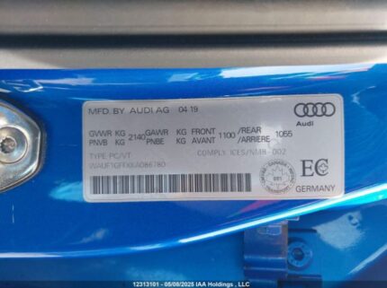 WAUF1GFFXKA086780 2019 AUDI