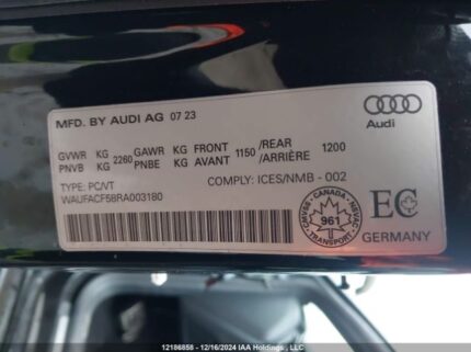 WAUFACF58RA003180 2024 AUDI