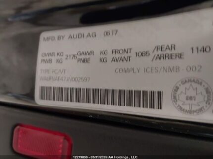 WAUFNAF47JN002597 2018 AUDI