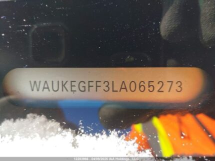 WAUKEGFF3LA065273 2020 AUDI